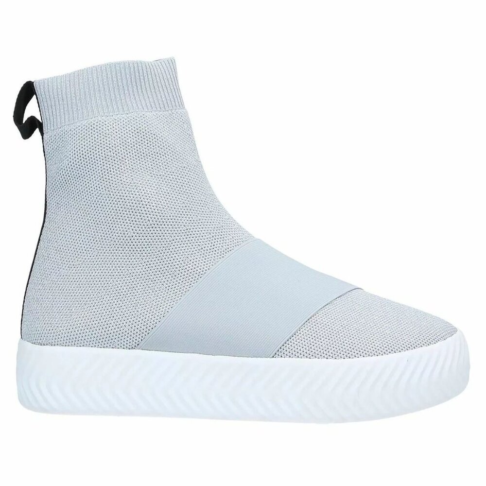 FESSURA Silver Gray Arrow Knit Elastic High Top Sock Sneakers Shoes 39 9